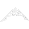 Ekena Millwork Pitch Amber Architectural Grade PVC Gable Pediment, 72"W x 27"H x 1"P (9/12) GPP072X027X100AMB - alternate 1